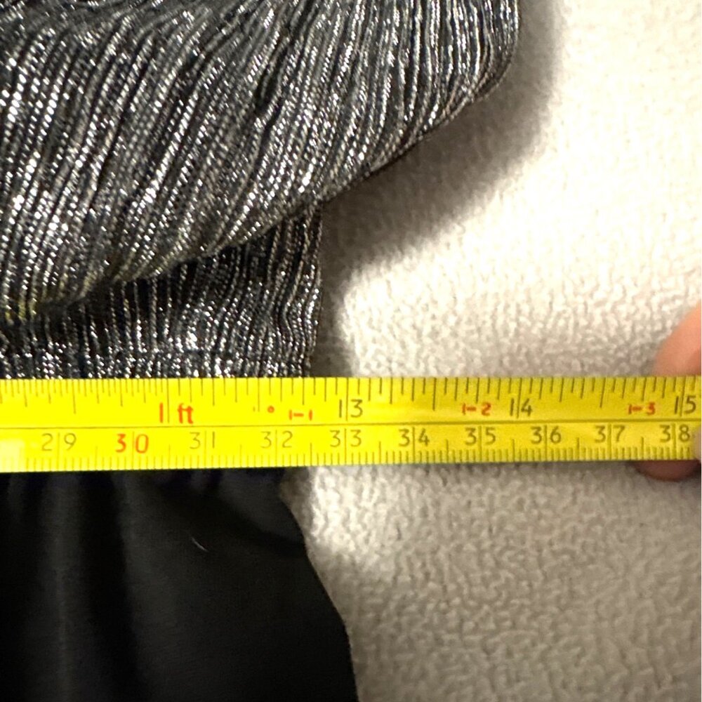 NWT Sweet Storm Silver Metallic and Black Jumpsuit Med Holiday Party Formal - Picture 7 of 10